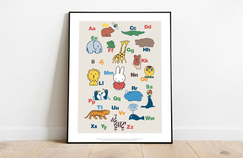 Miffy - Alphabet With Animals - 11X14inch Premium Art Print