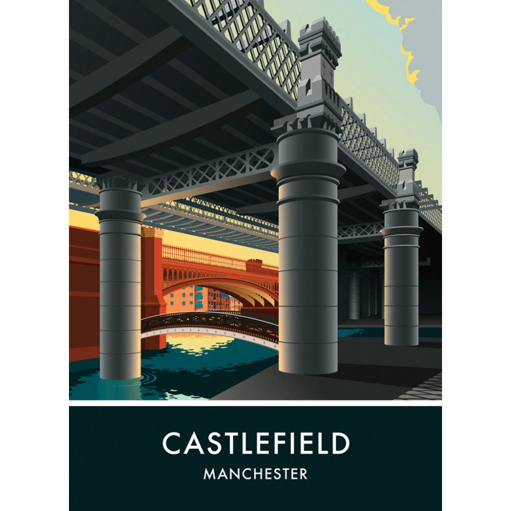 Castlefield, Manchester, Cheshire 20cm x 20cm Mini Mounted Print