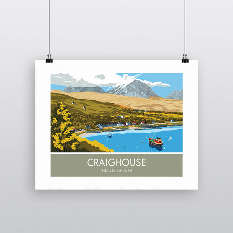Craighouse, The Isle of Jura, Scotland 20cm x 20cm Mini Mounted Print