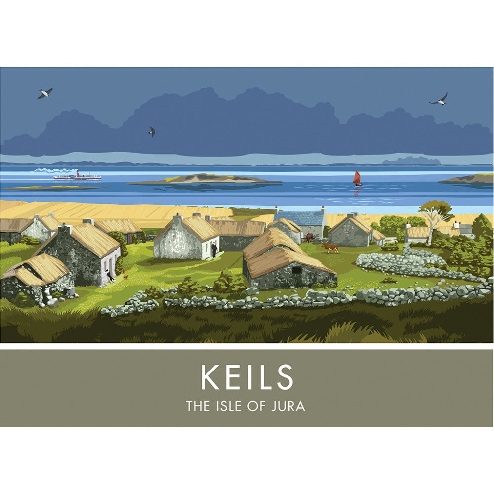 Keils, The Isle of Jura, Scotland 20cm x 20cm Mini Mounted Print