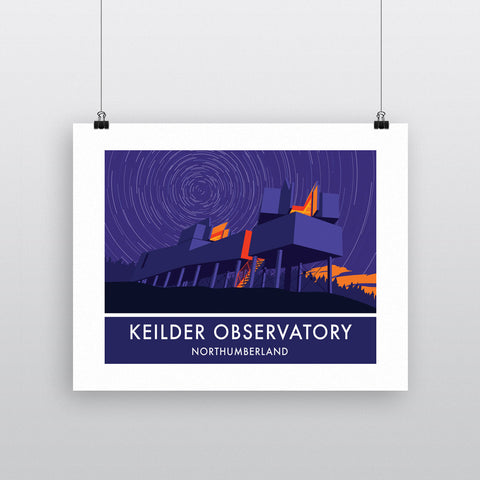 Keilder Observatory, Keilder, Northumberland 20cm x 20cm Mini Mounted Print