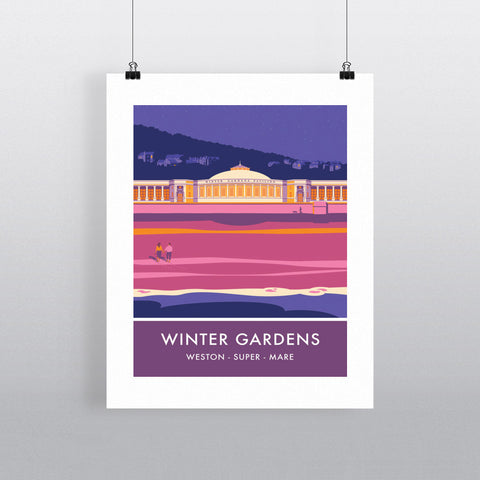 Winter Gardens, Weston Super Mare, Somerset 20cm x 20cm Mini Mounted Print