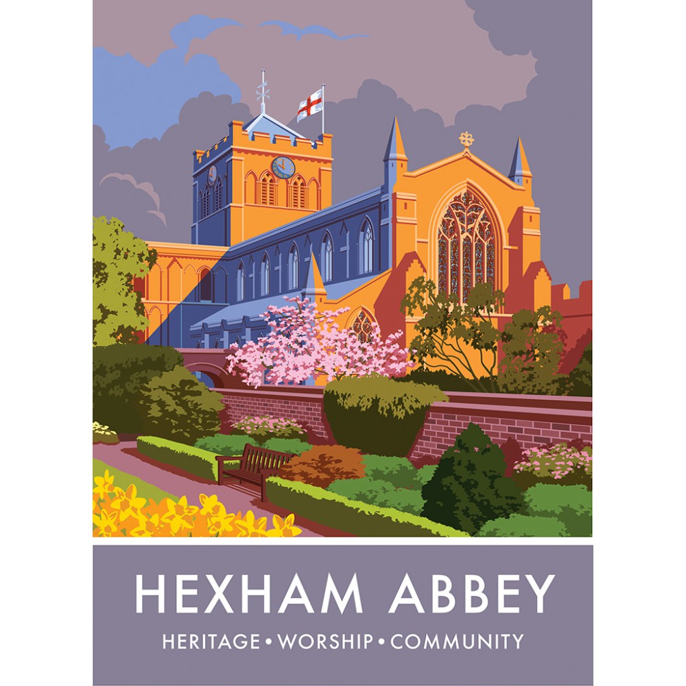 Hexham Abbey, Hexham, Northumberland 20cm x 20cm Mini Mounted Print