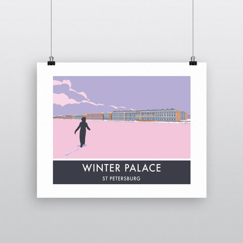 The Winter Palace, St Petersburg, 20cm x 20cm Mini Mounted Print