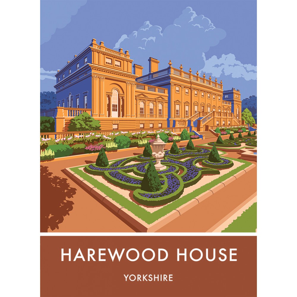 Harewood House, Leeds, Yorkshire 20cm x 20cm Mini Mounted Print