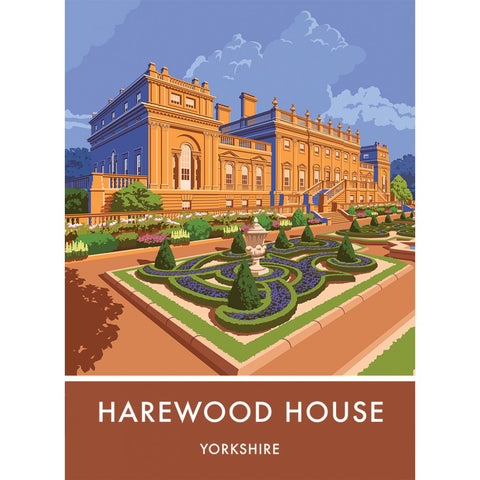 Harewood House, Leeds, Yorkshire 20cm x 20cm Mini Mounted Print