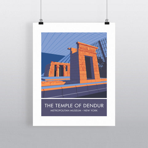 The Temple of Dendur, Metropolitan Museum, New York 20cm x 20cm Mini Mounted Print