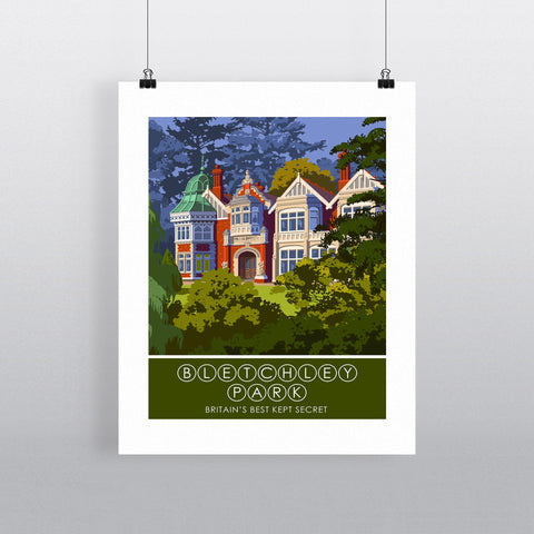 Bletchley Park, Bletchley, Buckinghamshire 20cm x 20cm Mini Mounted Print