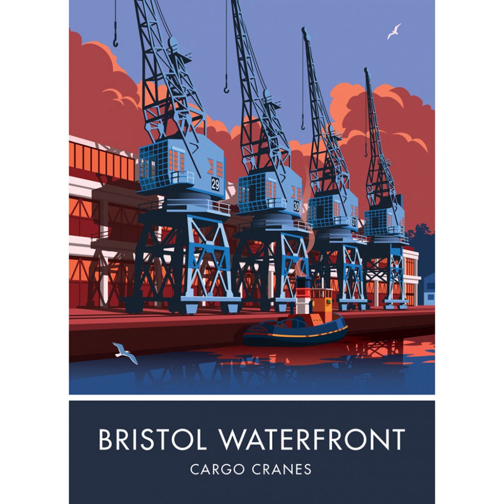 Bristol Waterfront, Bristol 20cm x 20cm Mini Mounted Print