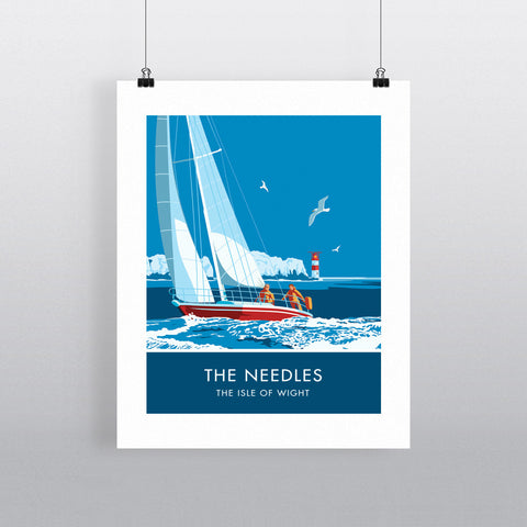 The Needles, Isle Of Wight 20cm x 20cm Mini Mounted Print