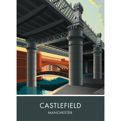 Castlefield, Manchester 20cm x 20cm Mini Mounted Print