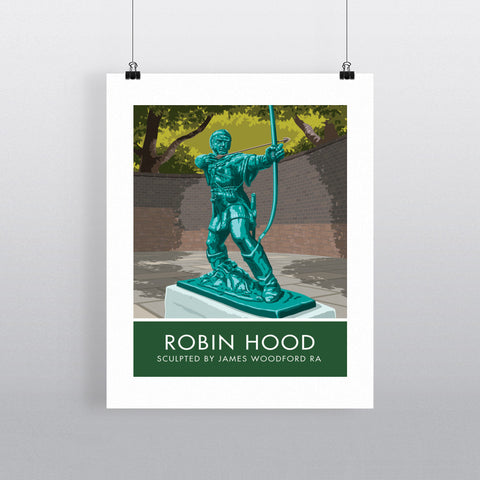 Robin Hood, Nottingham 20cm x 20cm Mini Mounted Print