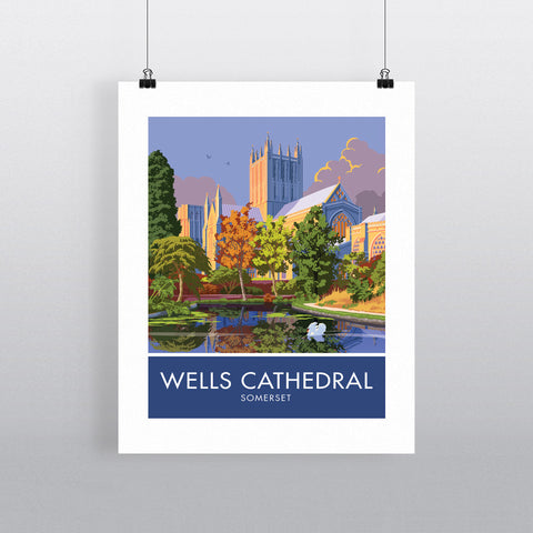 Wells Cathedral, Somerset 20cm x 20cm Mini Mounted Print