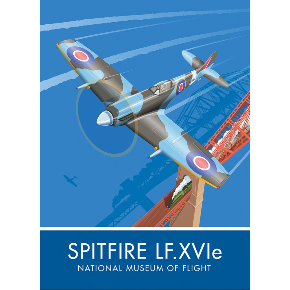 Spitfire LF.XVIe, National Museum of Flight 20cm x 20cm Mini Mounted Print