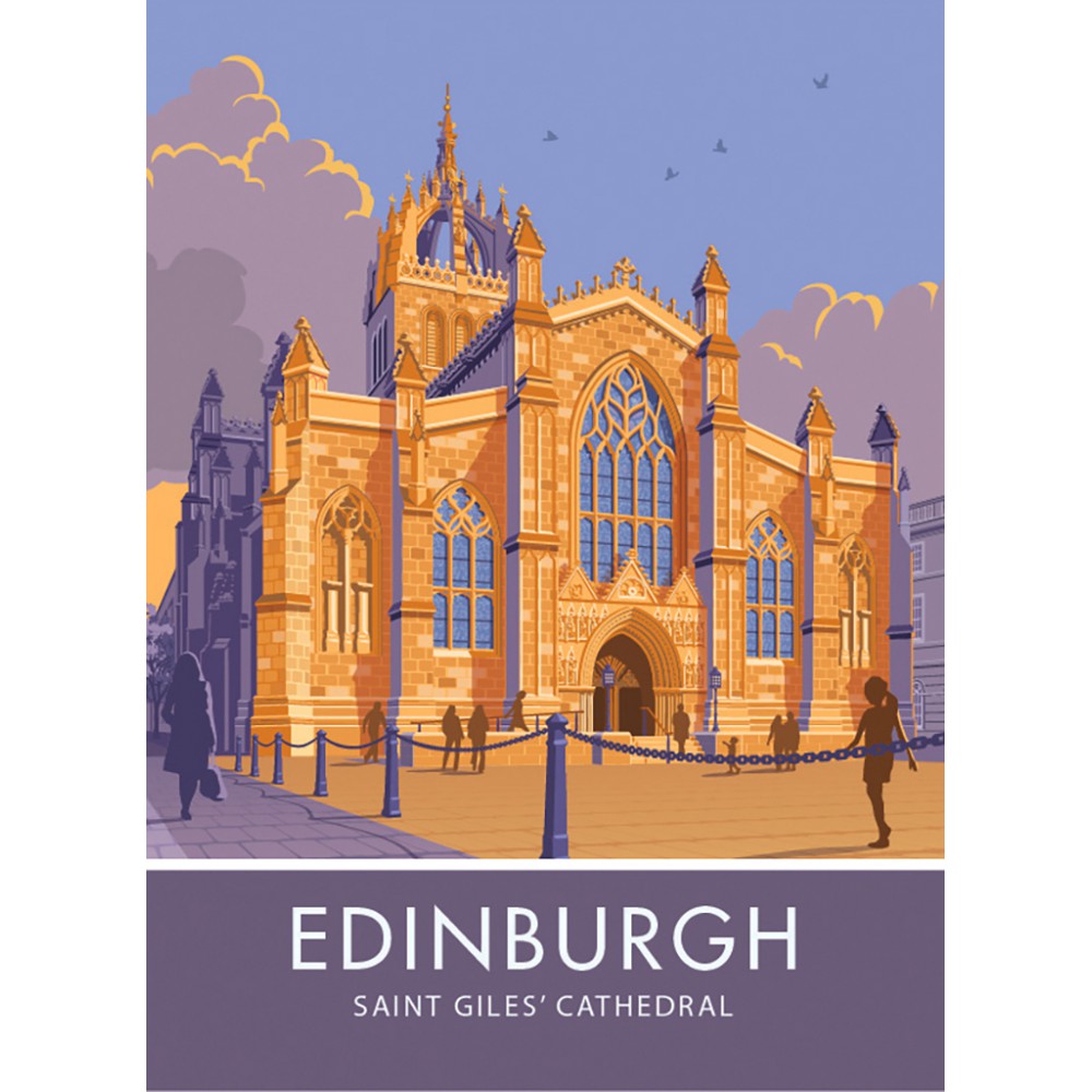 Edinburgh, Saint Giles' Cathedral 20cm x 20cm Mini Mounted Print