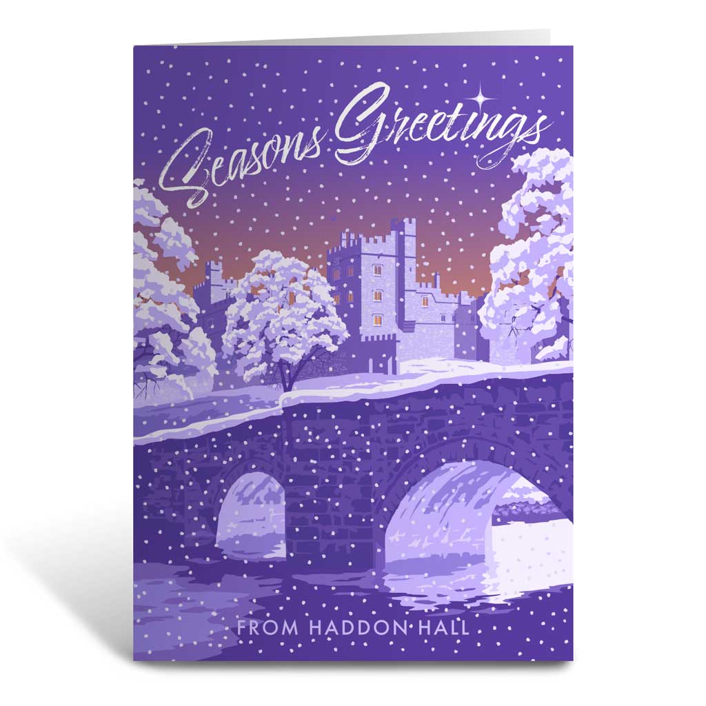MILXMAS007 - Derbyshire, Haddon Hall - Christmas Greeting Card