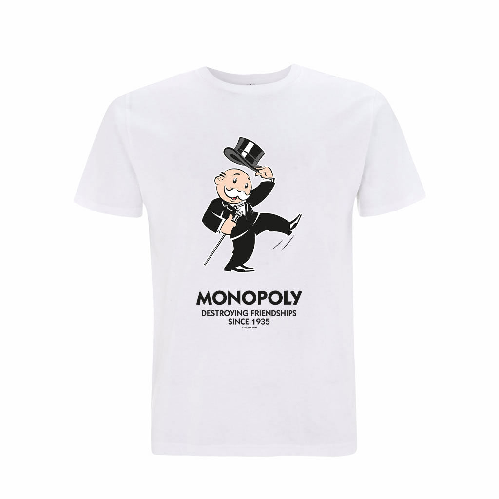 Destroying Friendships Hat Kick - Cotton White T-Shirt