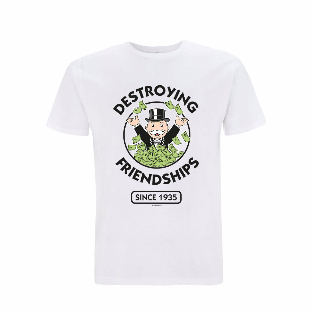 Destroying Friendships Money - Cotton White T-Shirt