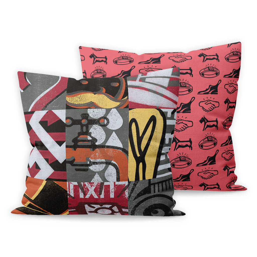 Monopoly Retro Tiled Print Cushion
