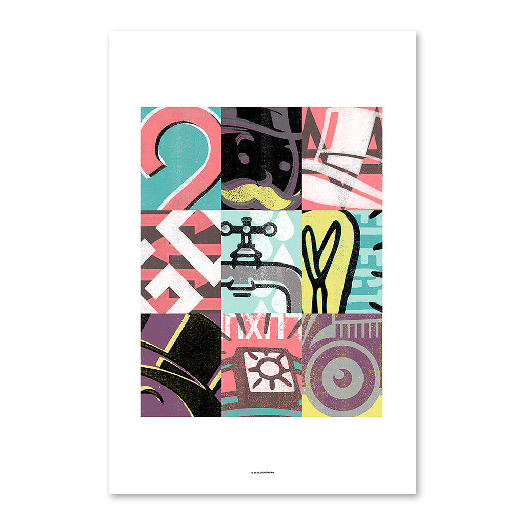 Bright Tiled Retro - 61x40cm Art Print