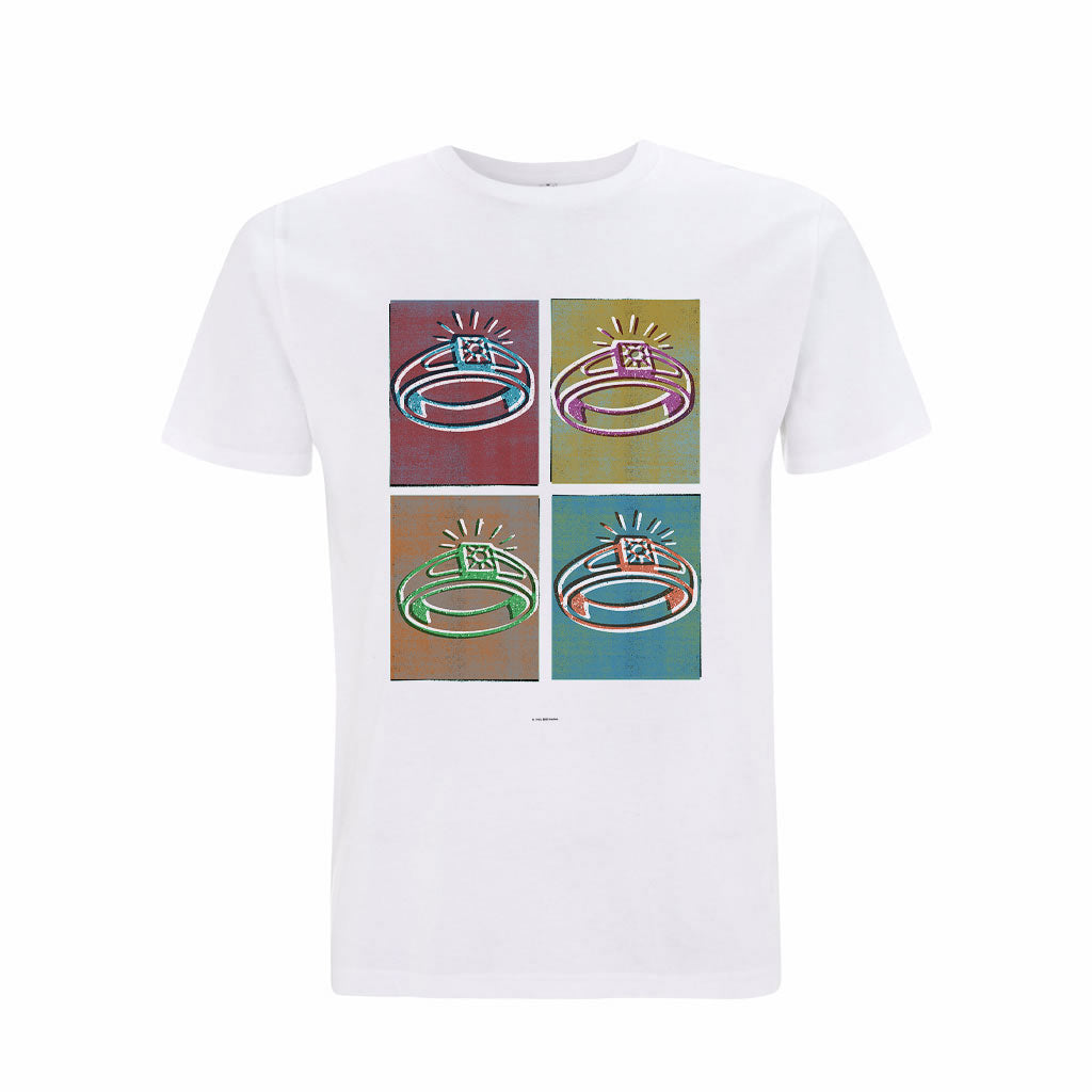 Retro - Diamond - Cotton White T-Shirt