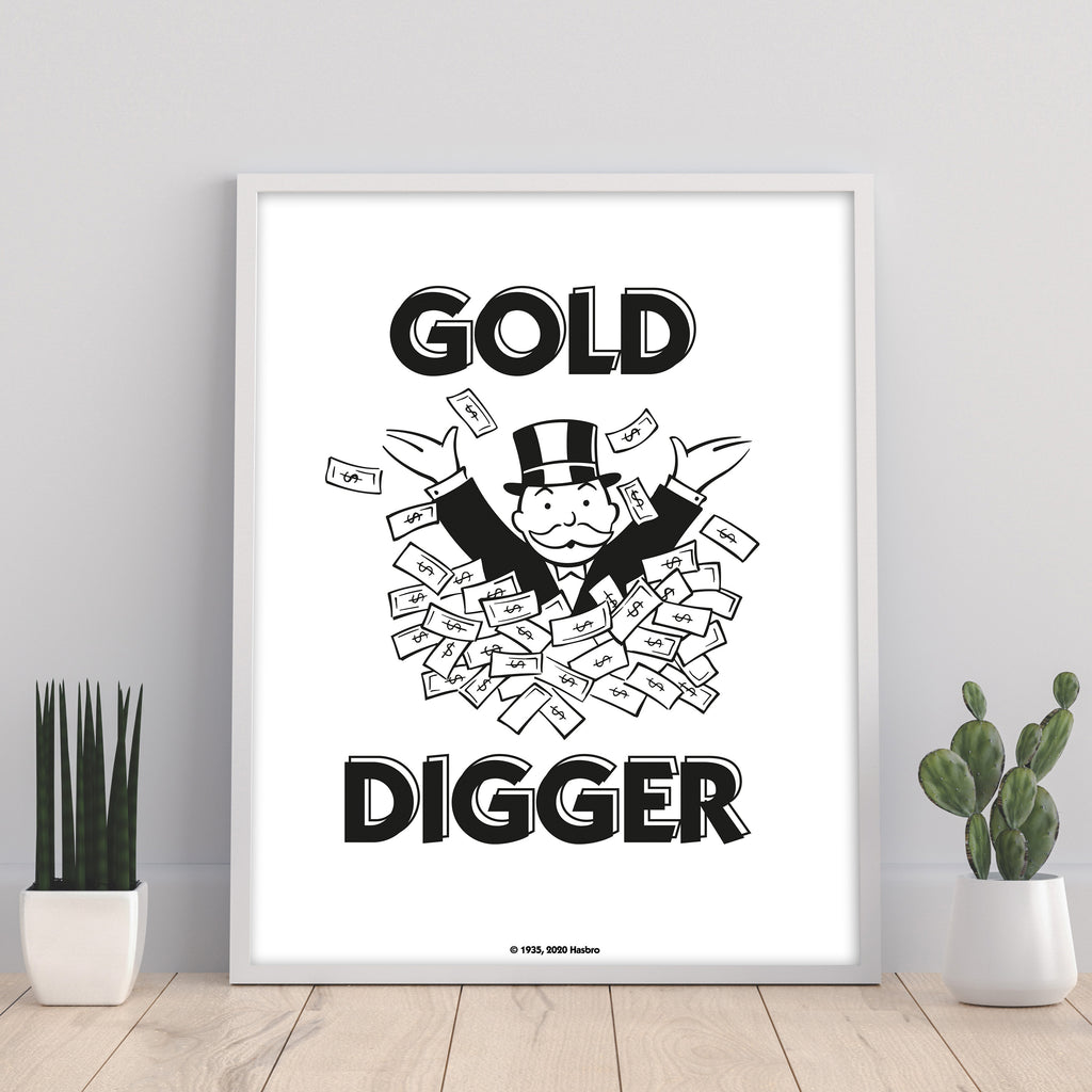Monopoly Gold Digger Money Pile - 11X14inch Premium Art Print