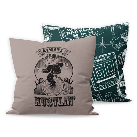 Monopoly Always Hustlin' Cushion