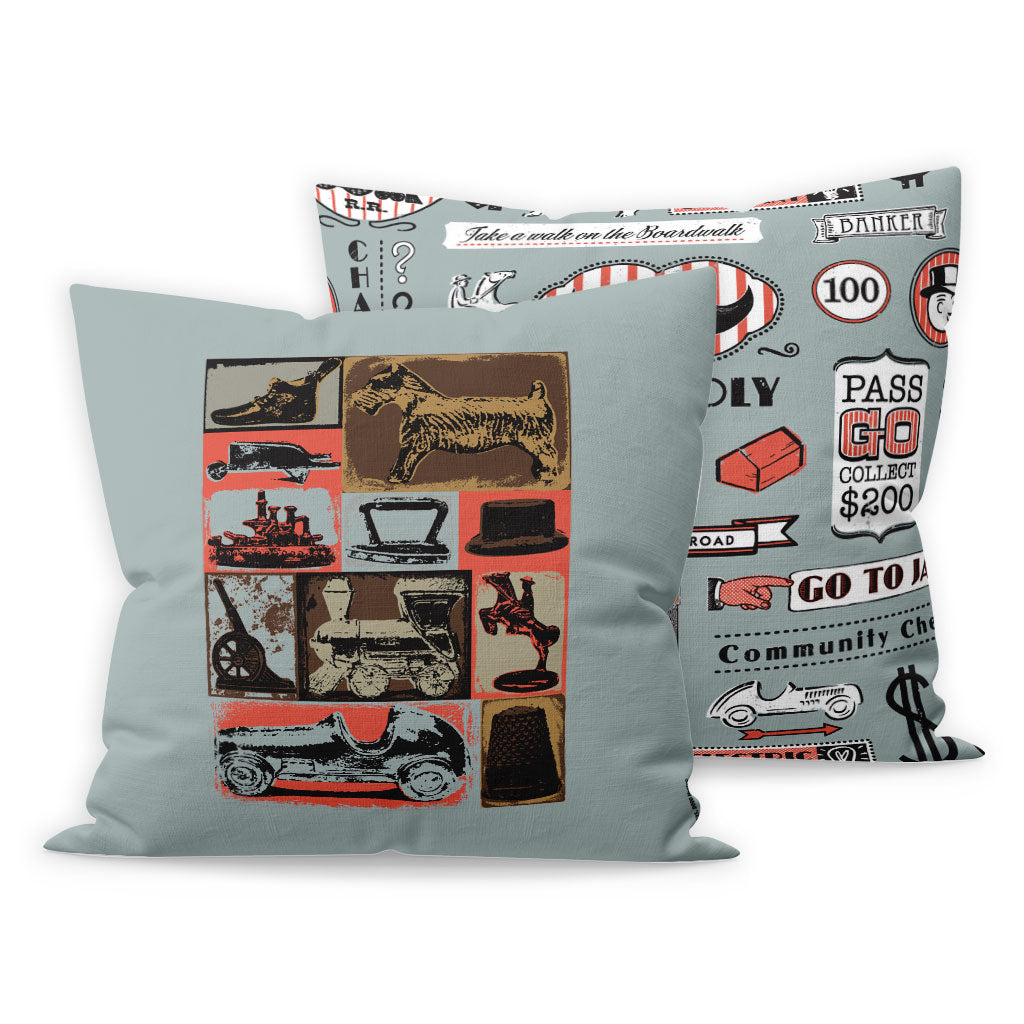Monopoly Vintage Tiled Print Cushion