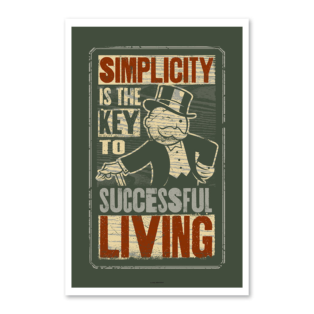 Simplicity Coloured Vintage - 61x40cm Art Print
