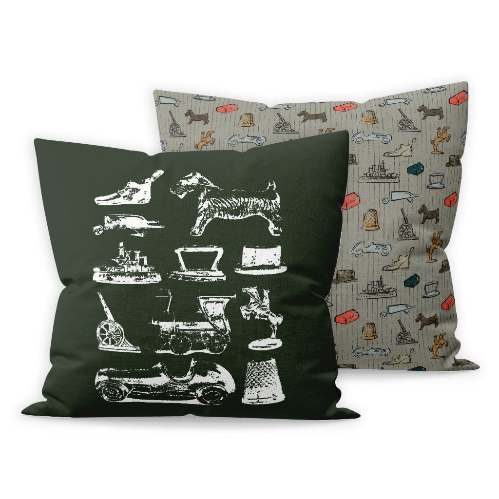 Monopoly Vintage Game Token Cushion