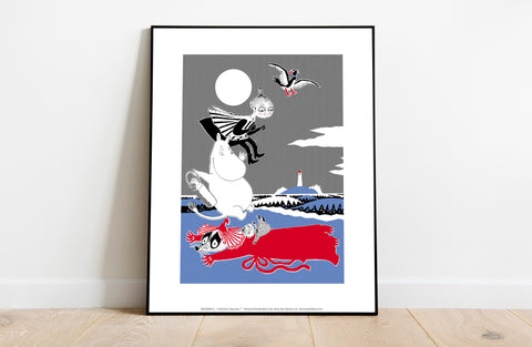 Moomin With Liily My Mymble - 11X14inch Premium Art Print