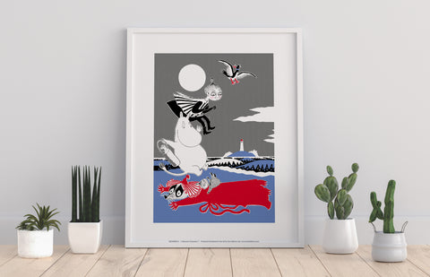 Moomin With Liily My Mymble - 11X14inch Premium Art Print