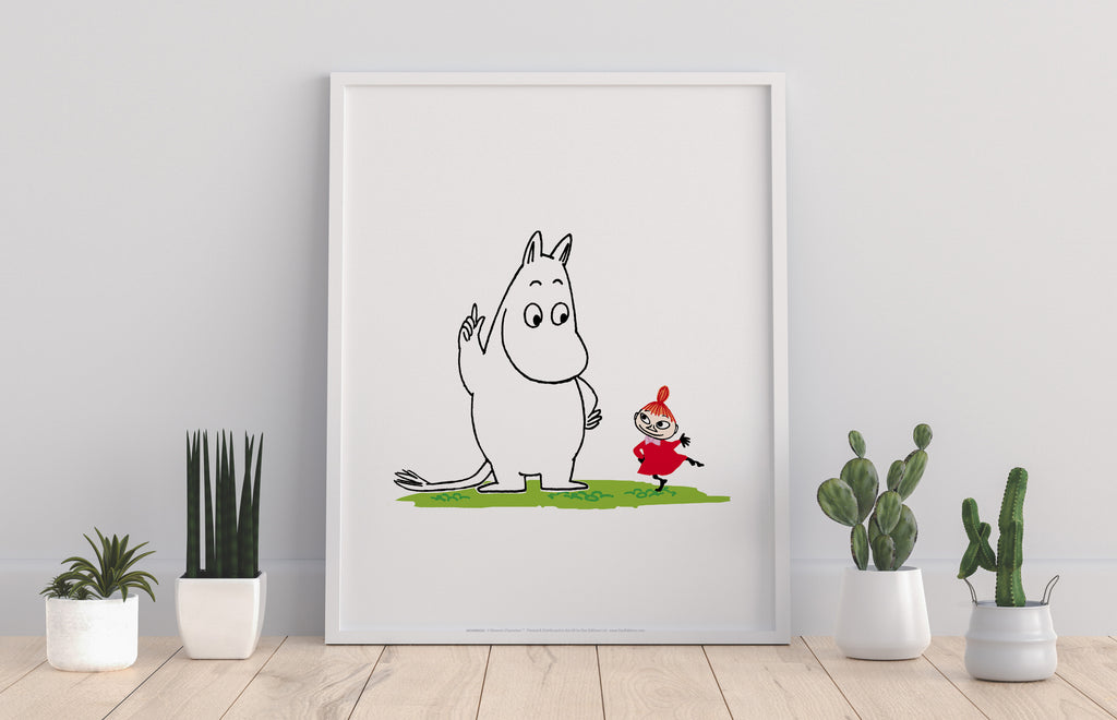 Moomintroll And Little My Dancing - 11X14inch Premium Art Print