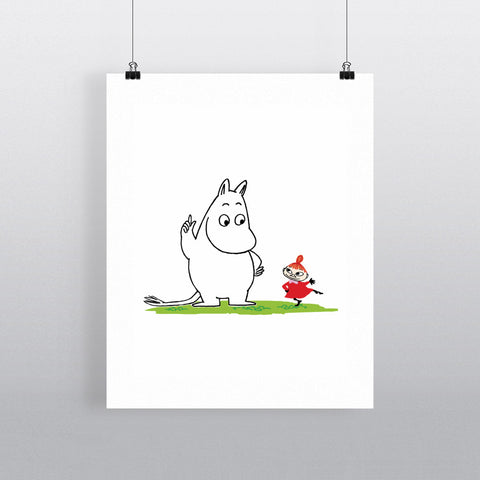 Moomin Troll and Little My 11x14 Print
