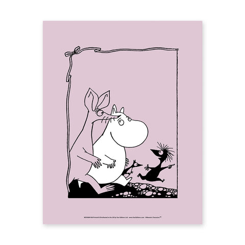 MOOMIN108: Moomin and Sniff. 11x14 Framed Print