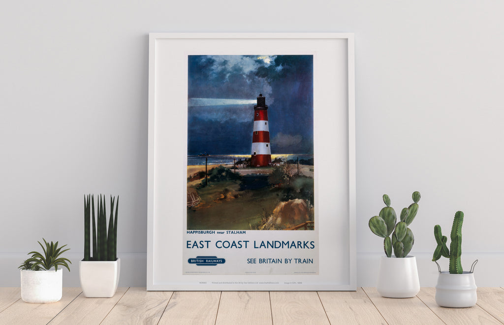 East Coast Landmarks - Happisburgh Lighthouse - Art Print