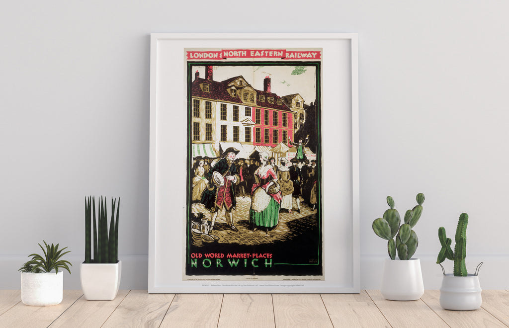 Old World Market Place Norwich - 11X14inch Premium Art Print