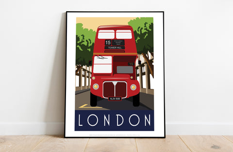London - Red Double Decker Bus - 11X14inch Premium Art Print