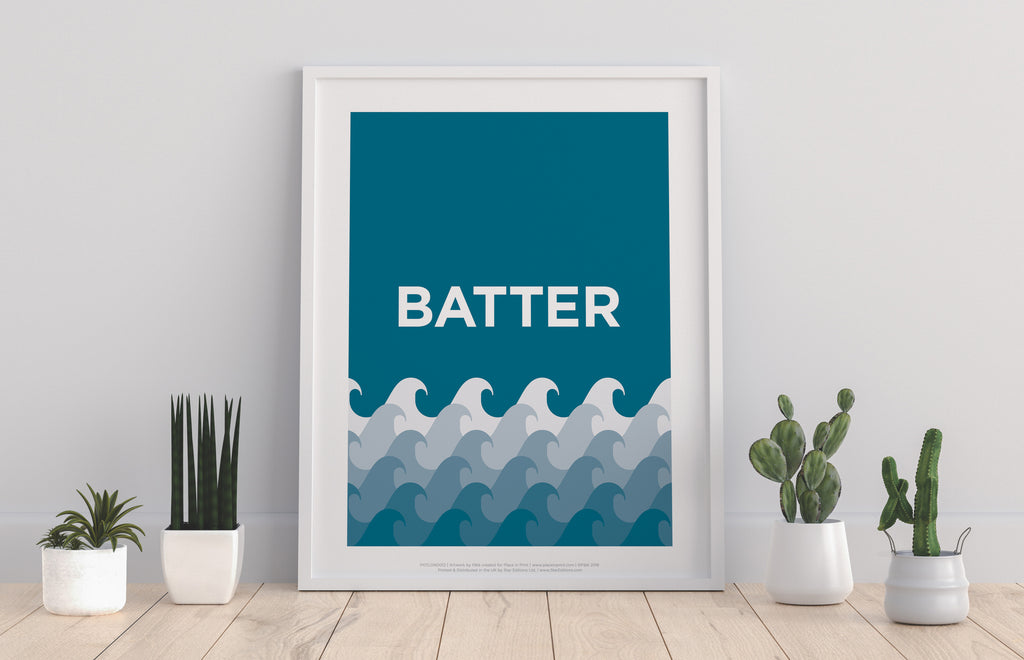 Rebus Symbols - Batter Fish - 11X14inch Premium Art Print