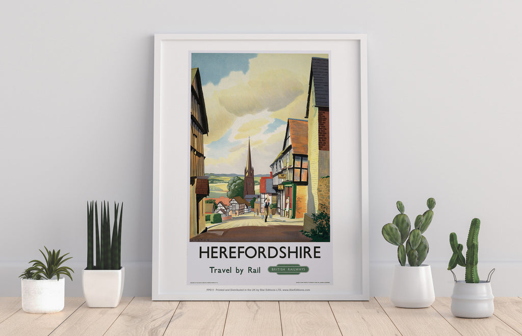 Herefordshire - 11X14inch Premium Art Print