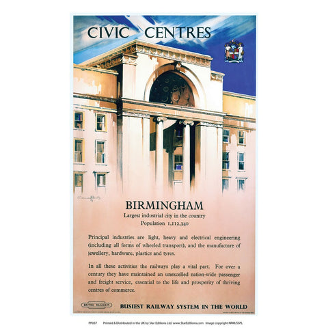 PP037 Birmingham 24" x 32" Matte Mounted Print