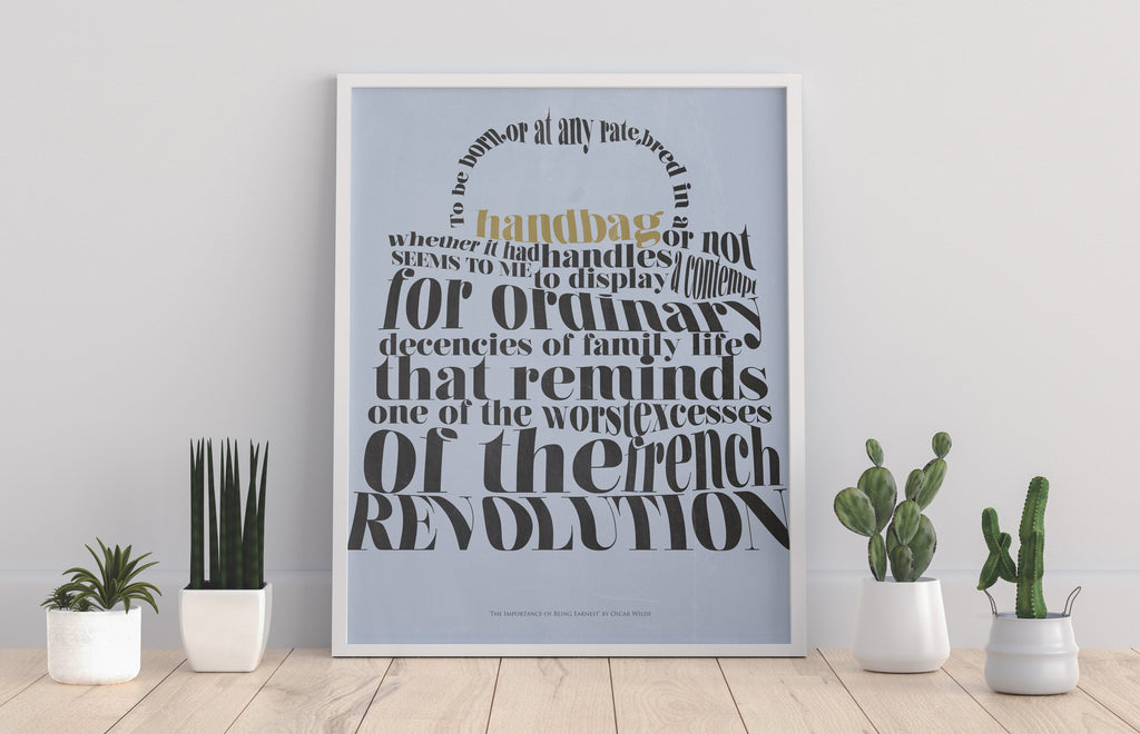 Oscar Wilde Quote- The Importance Of Being Earnest Art Print