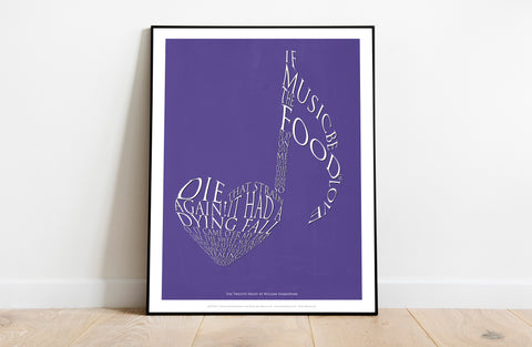 Willam Shakespeare Quote- Twelth Night - Premium Art Print