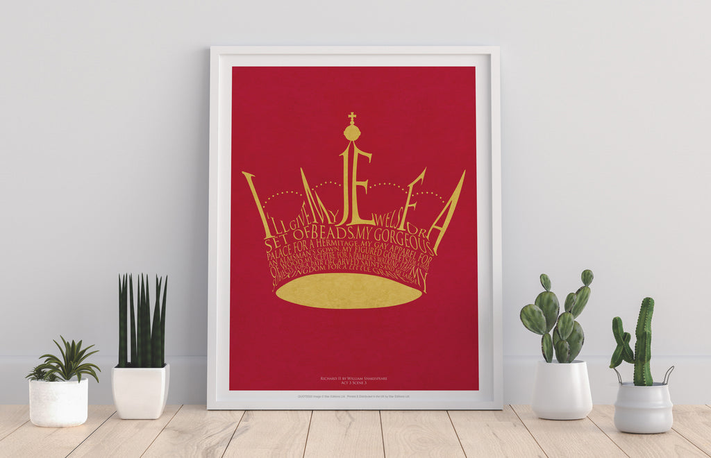 William Shakespeare Quote- Richard II Art Print
