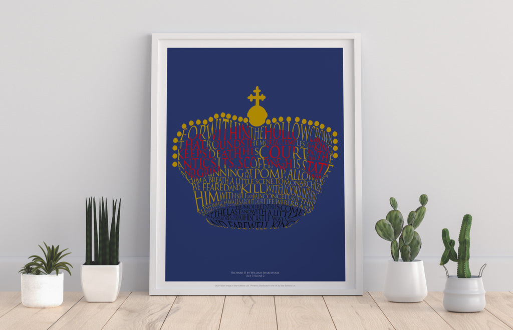 William Shakespeare Quote- Richard II - Art Print
