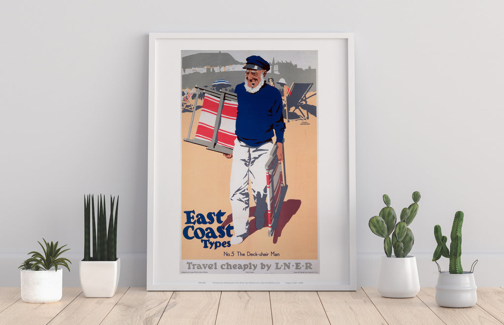East Coast Types No 5 The Deck-Chair Man - 11X14inch Premium Art Print