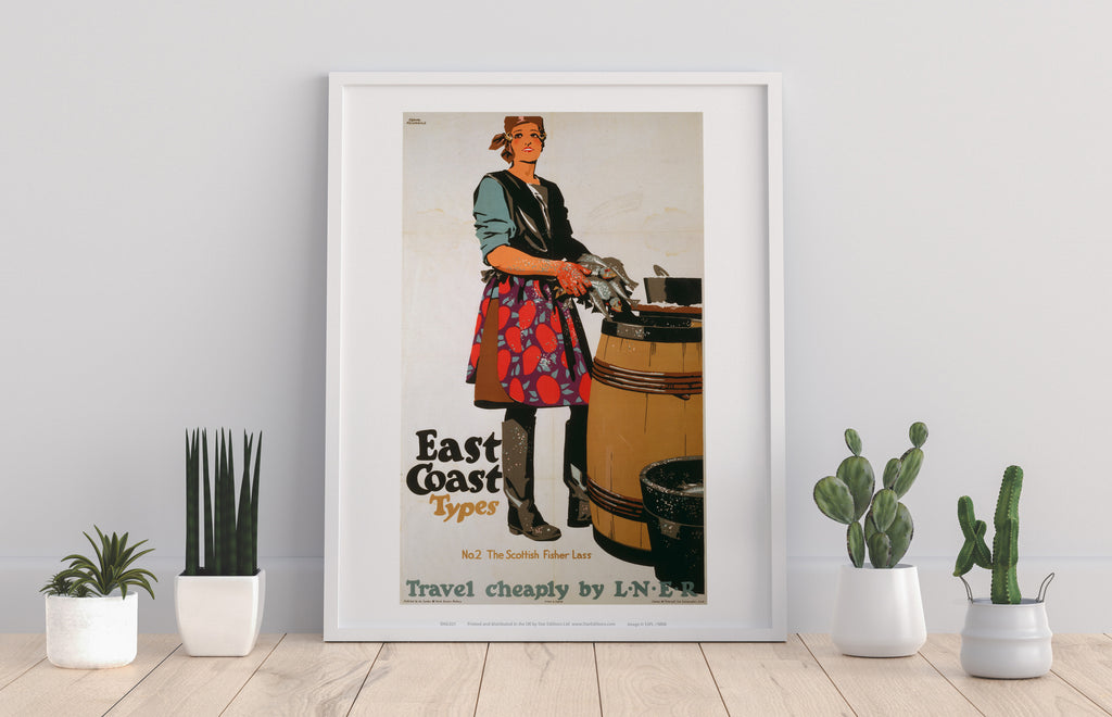 East Coast Types No 2 The Scottish Fisher Lass - Art Print