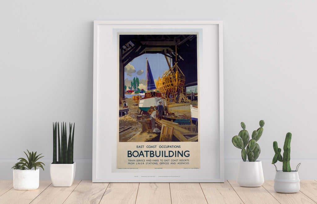 Boat Building - East Coast Occupations - Premium Art Print