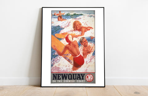 Newquay On The Cornish Coast - 11X14inch Premium Art Print