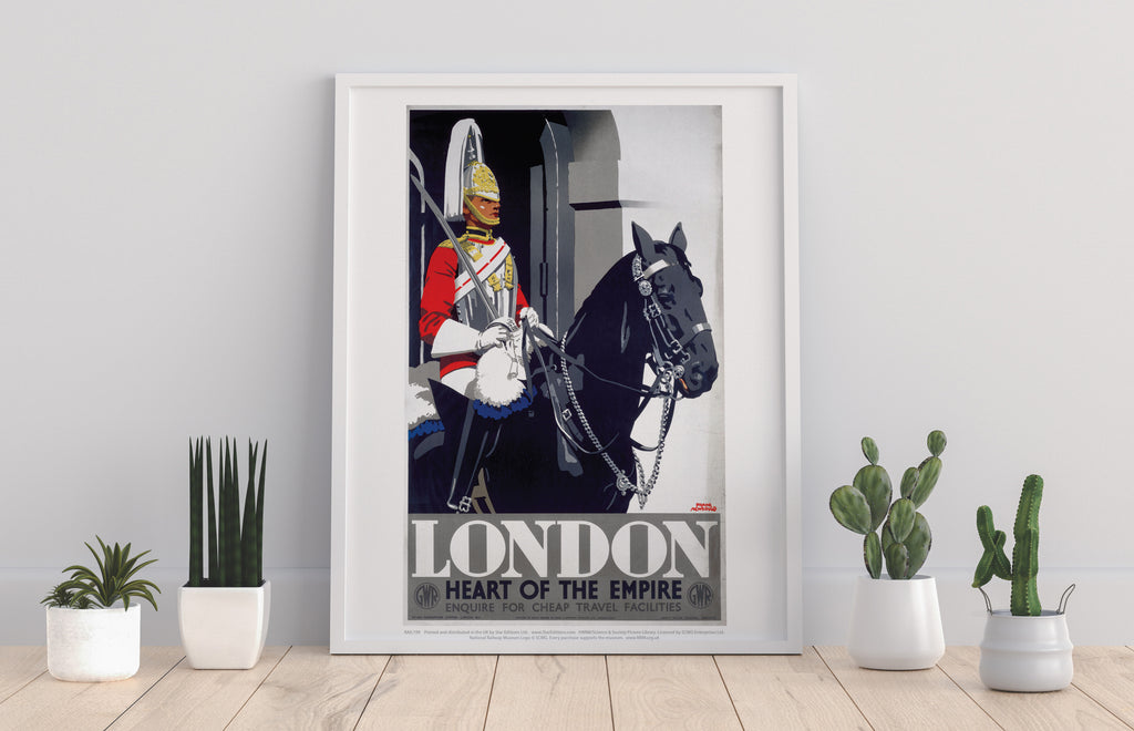 Man On Horse London - 11X14inch Premium Art Print